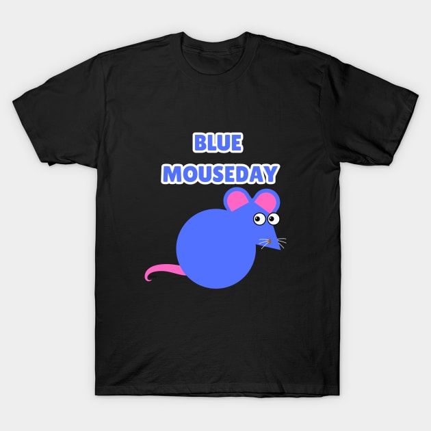 Blue Mouseday- mouse T-Shirt by Rattykins